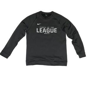 5/$25 Nike‎ Dri-Fit Crewneck Sweatshirt Fabric League Black Cozy Fleece Medium